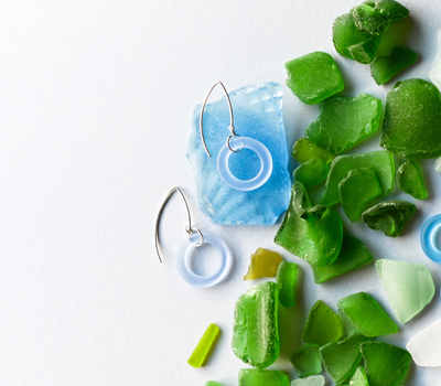 Serious Beach Vibes: How we transform recycled bottles into sea glass jewelry