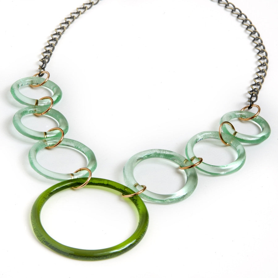 Brass Lucky 7 Necklace Smart Glass Jewelry