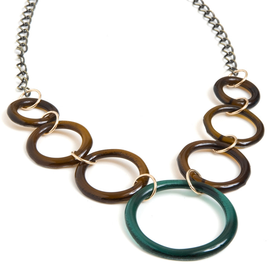 Brass Lucky 7 Necklace Smart Glass Jewelry