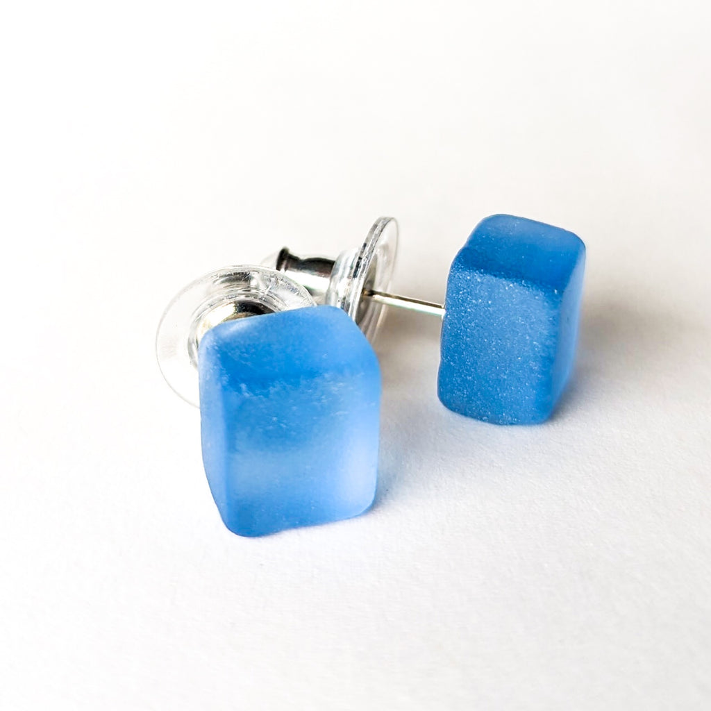 Murano Earrings  Royal Blue squares earrings